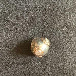 Pandora Charms | Silver and Gold Flower with gem